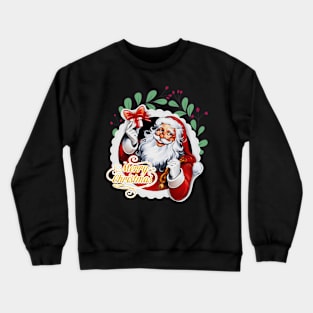 Merry Christmas Santa Present Holiday Crewneck Sweatshirt